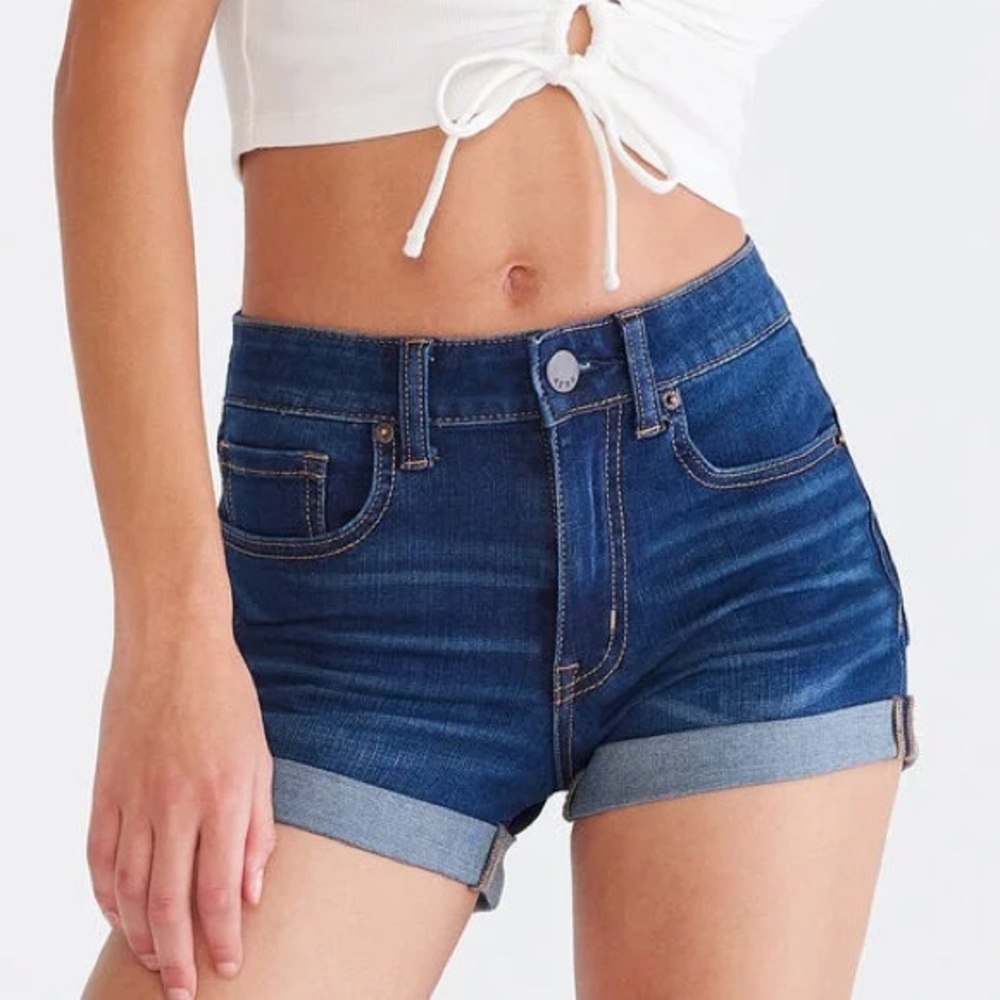 Aeropostale | Denim High Rise Midi Short | 8